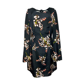 Mm Couture by Miss Me Dress Silky Polysester Cherry Blossom Print Size Small